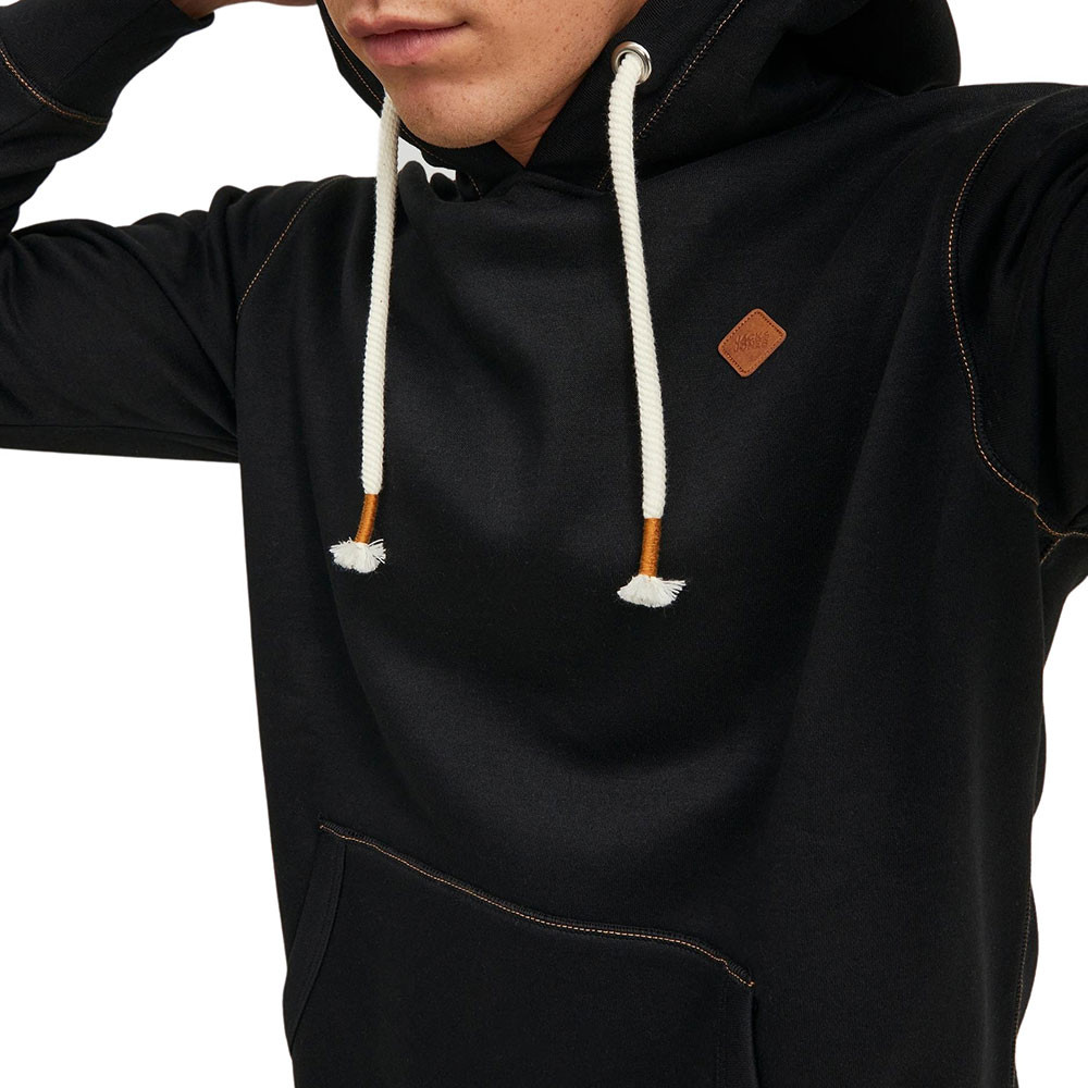 Sweat à capuche Noir Homme Jack & Jones Jortons pas cher 