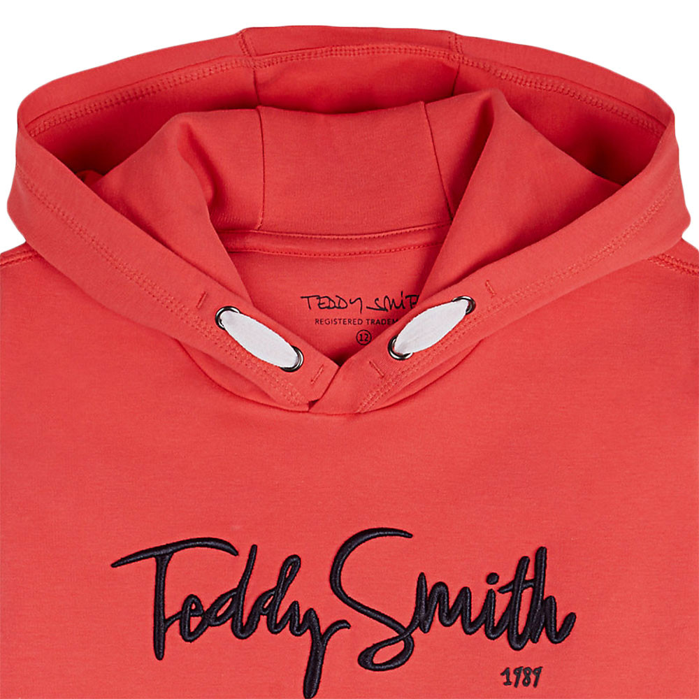 Evry Sweat Cap Enfant TEDDY SMITH ROUGE pas cher Sweats a capuche garcon TEDDY SMITH discount