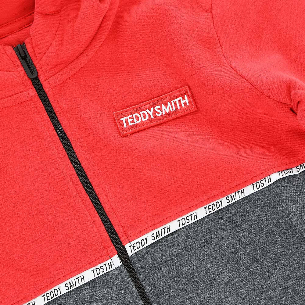 G Kan Sweat Zip Gar on TEDDY SMITH ROUGE pas cher Sweats zipp s