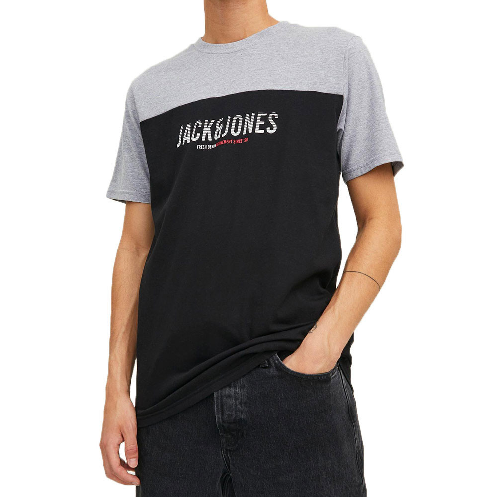 T-shirt logo block noir homme - Jack & Jones