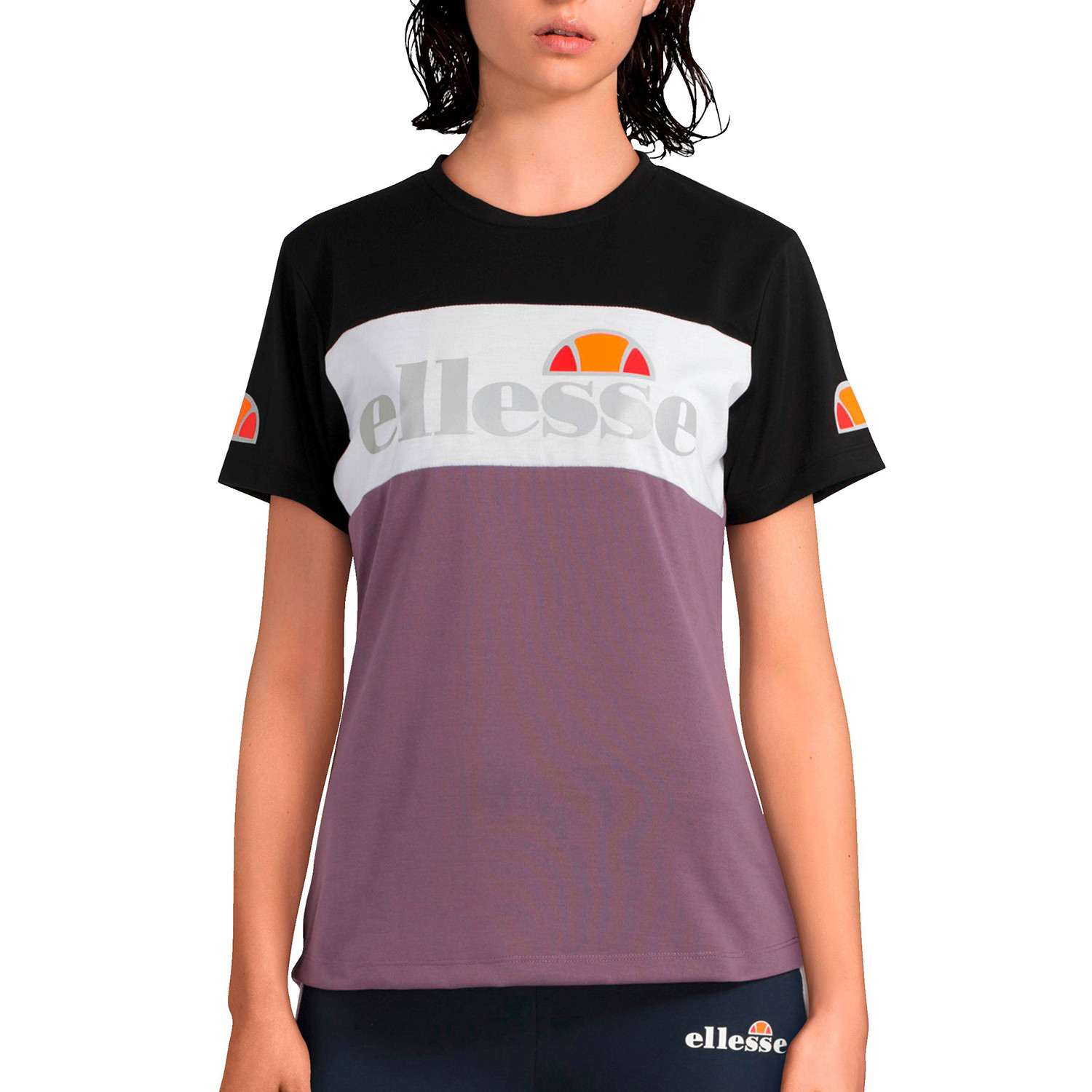 Karris T Shirt Mc Femme ELLESSE VIOLET pas cher T shirts a manches courtes femme ELLESSE discount