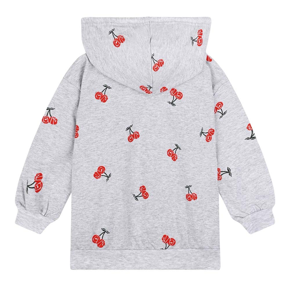 Oversize Sweat Cap Fille LEVIS GRIS pas cher Sweat a capuche fille LEVIS discount
