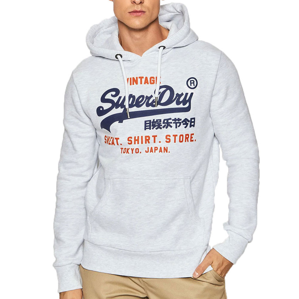 Sweat Shirt Shop Duo Sweat Cap Homme SUPERDRY BLANC pas cher Sweats a capuche homme SUPERDRY discount