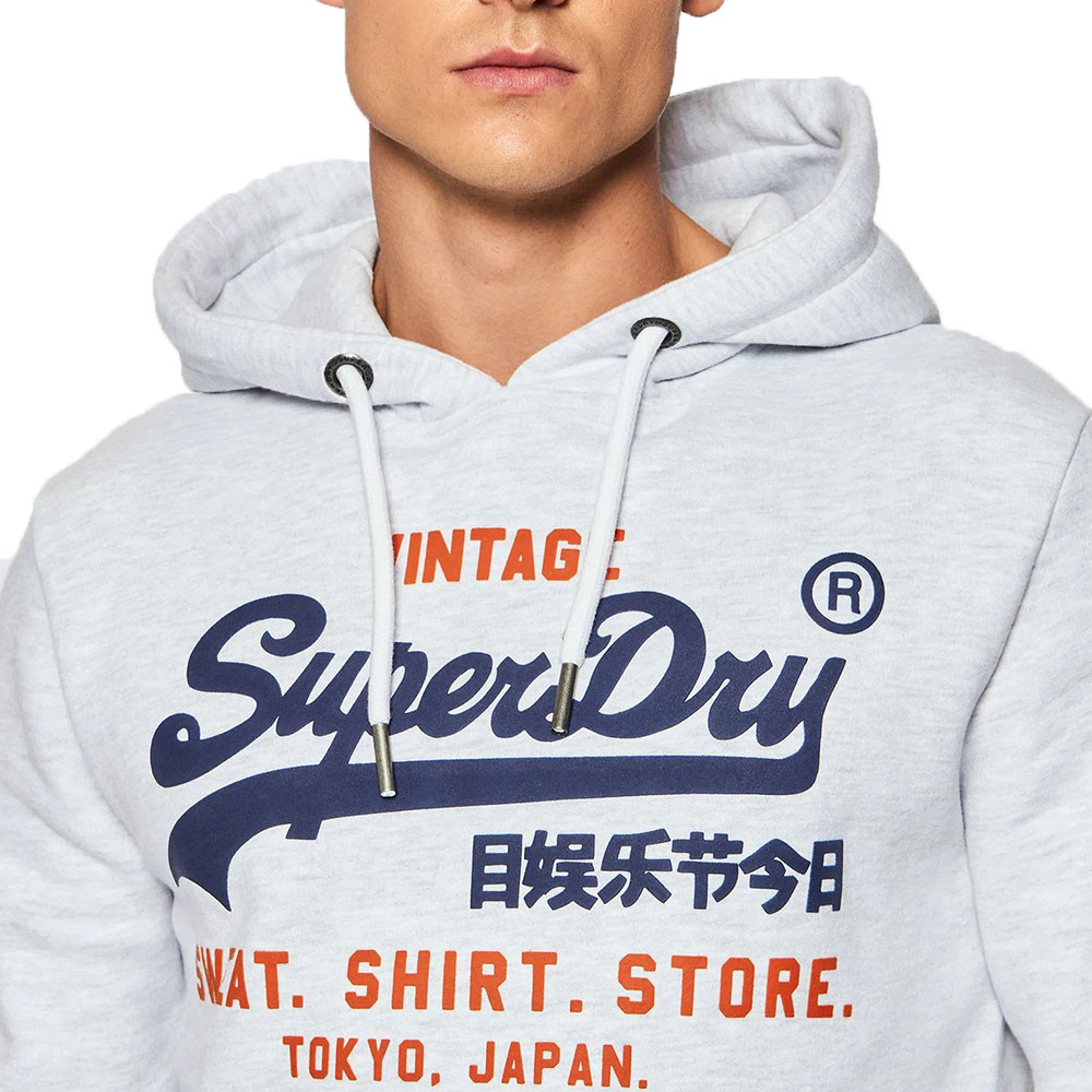 Sweat Shirt Shop Duo Sweat Cap Homme SUPERDRY BLANC pas cher