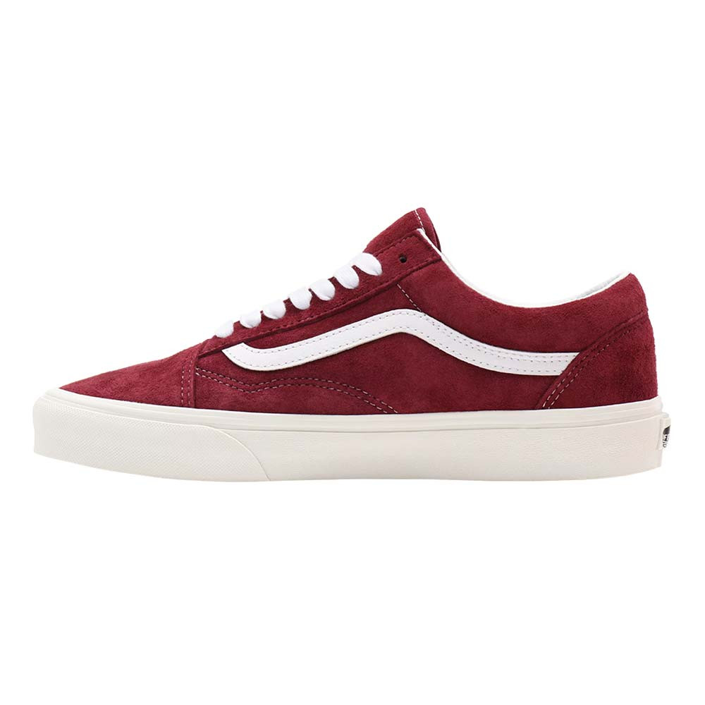 Vans old skool top bordeaux femme pas cher