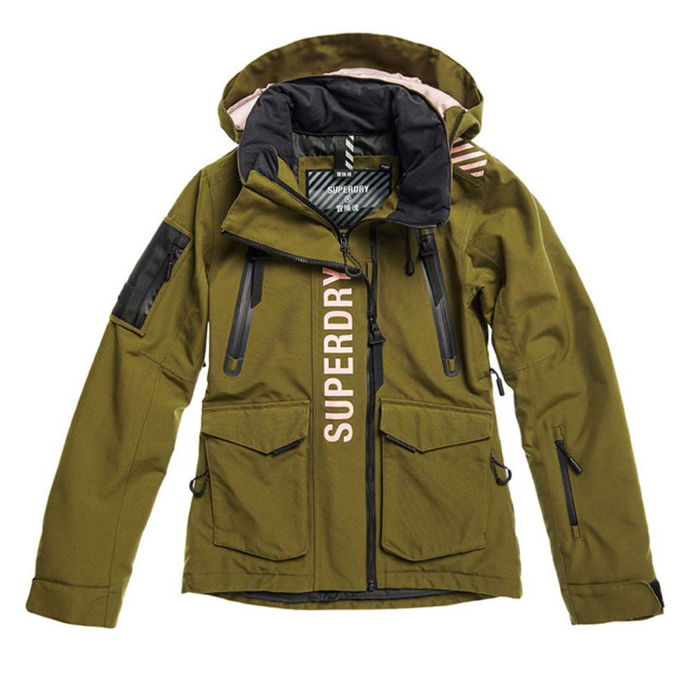 Ultimate Rescue Blouson De Ski Femme SUPERDRY MARRON pas cher Blousons ski et snowboard SUPERDRY discount