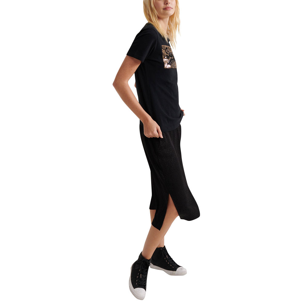 Vintage Logo Star Sequin Entry T-Shirt Mc Femme