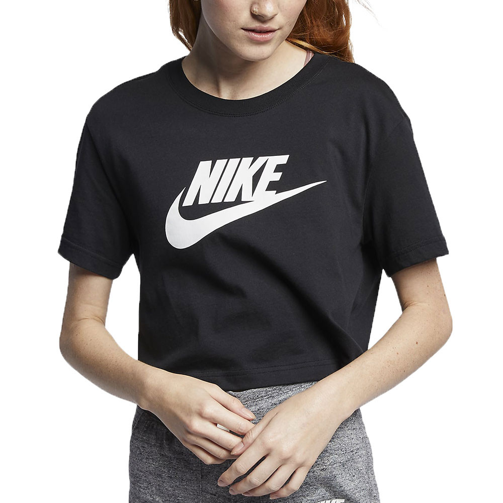 W Nsw Tee Esnt Crp Icn Ftra T-Shirt Mc Femme