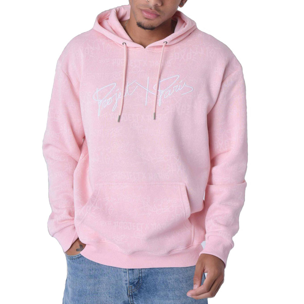 2220152 Sweat Cap Homme PROJECT X PARIS ROSE pas cher Sweats a capuche homme PROJECT X PARIS discount