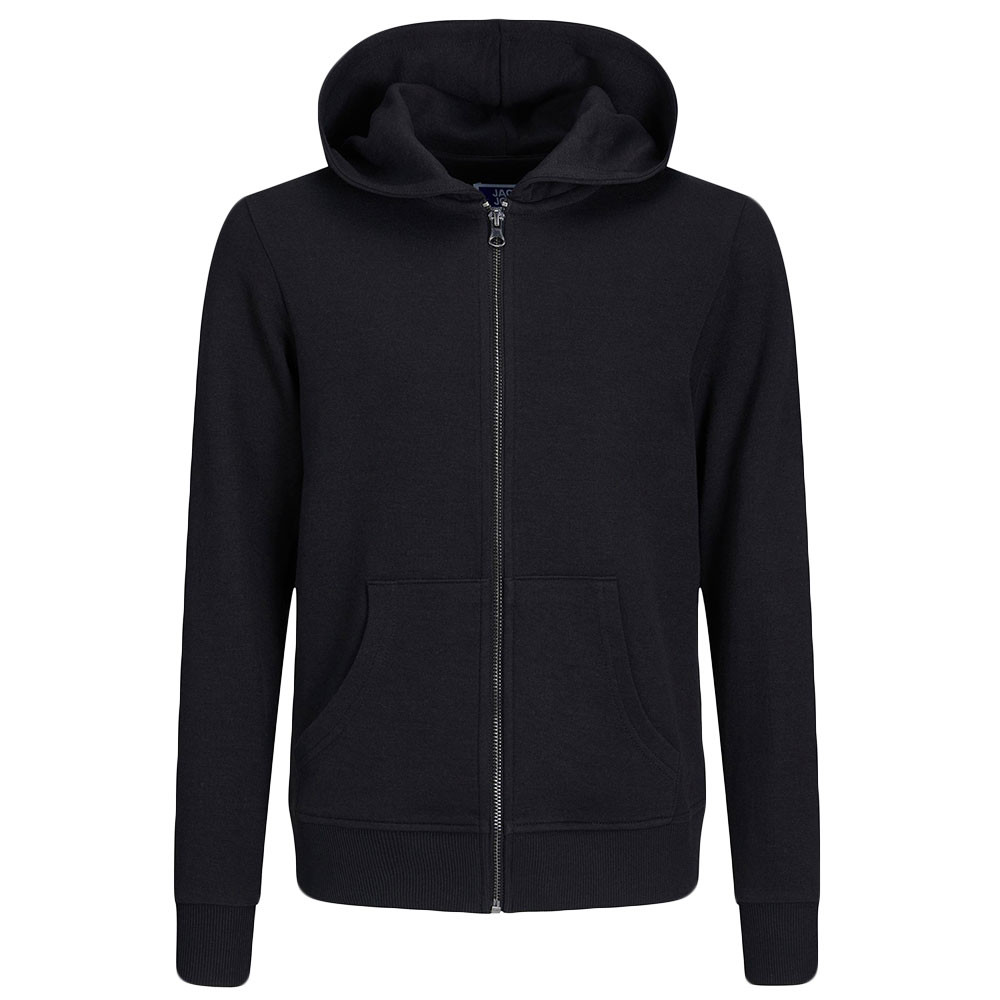Basic Sweat Zip Garcon JACK AND JONES NOIR pas cher Sweats zippes garcon JACK AND JONES discount