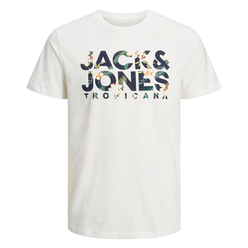 Becs T-Shirt Mc Homme JACK AND JONES BLANC pas cher - T-shirt