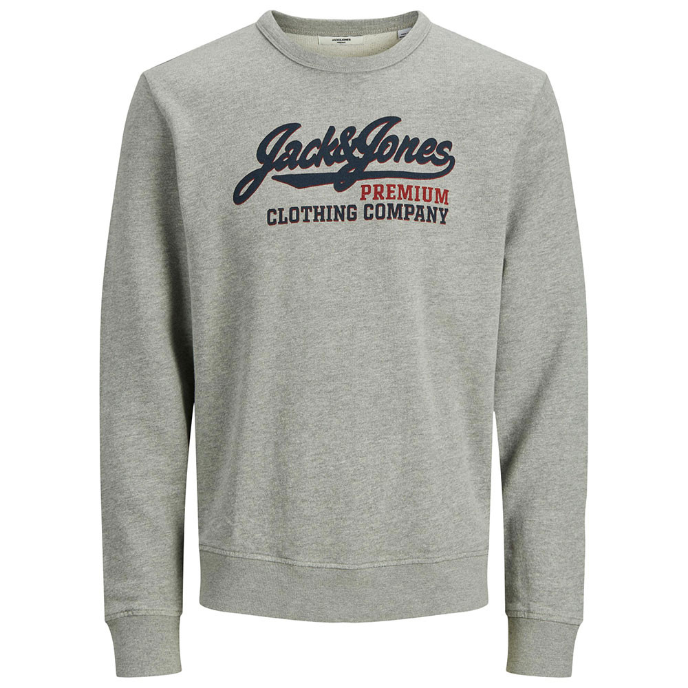 Bludriver Sweat Homme JACK AND JONES GRIS pas cher - Sweats shirts