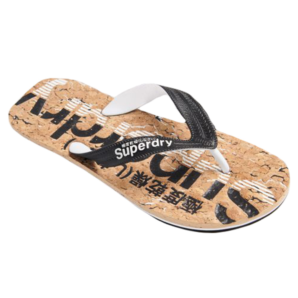 Cork Flip Flop Tongs Homme SUPERDRY NOIR pas cher Tongs homme