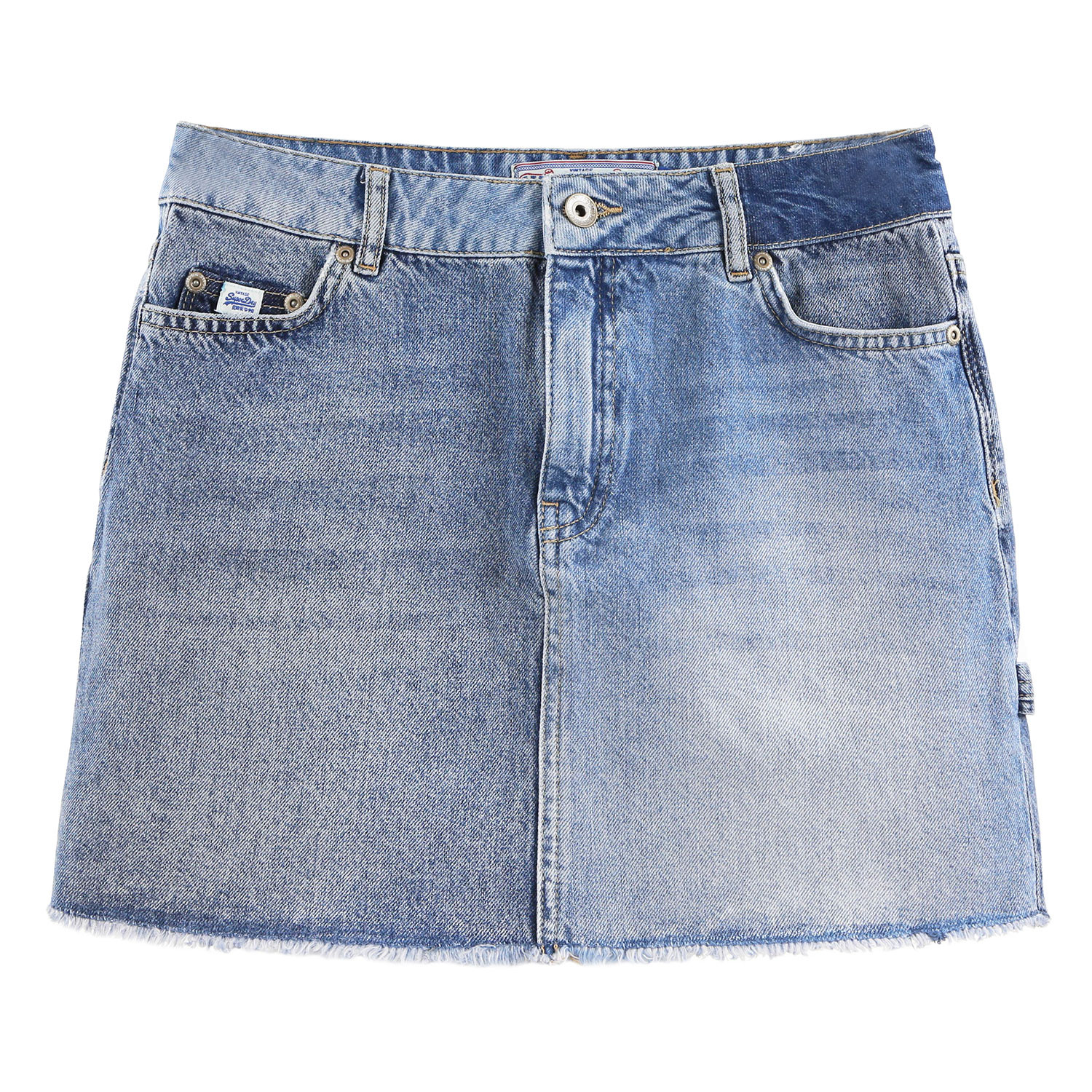 Denim Micro Mini Jupe Jeans Femme SUPERDRY BLEU pas cher - Jupe femme  SUPERDRY discount
