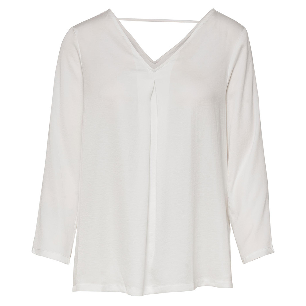 Everly Fr 7 8 Blouse Femme ONLY BLANC pas cher T shirts a manches longues femme ONLY discount