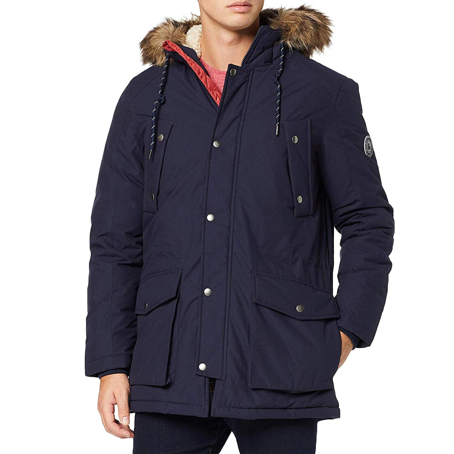 Explore Limited Parka Homme JACK AND JONES BLEU pas cher - Parkas homme JACK  AND JONES discount