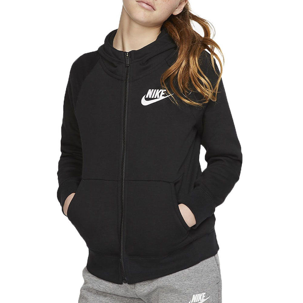 G Nsw Pe Full Sweat Zip Fille NIKE NOIR pas cher Sweats de sport NIKE discount