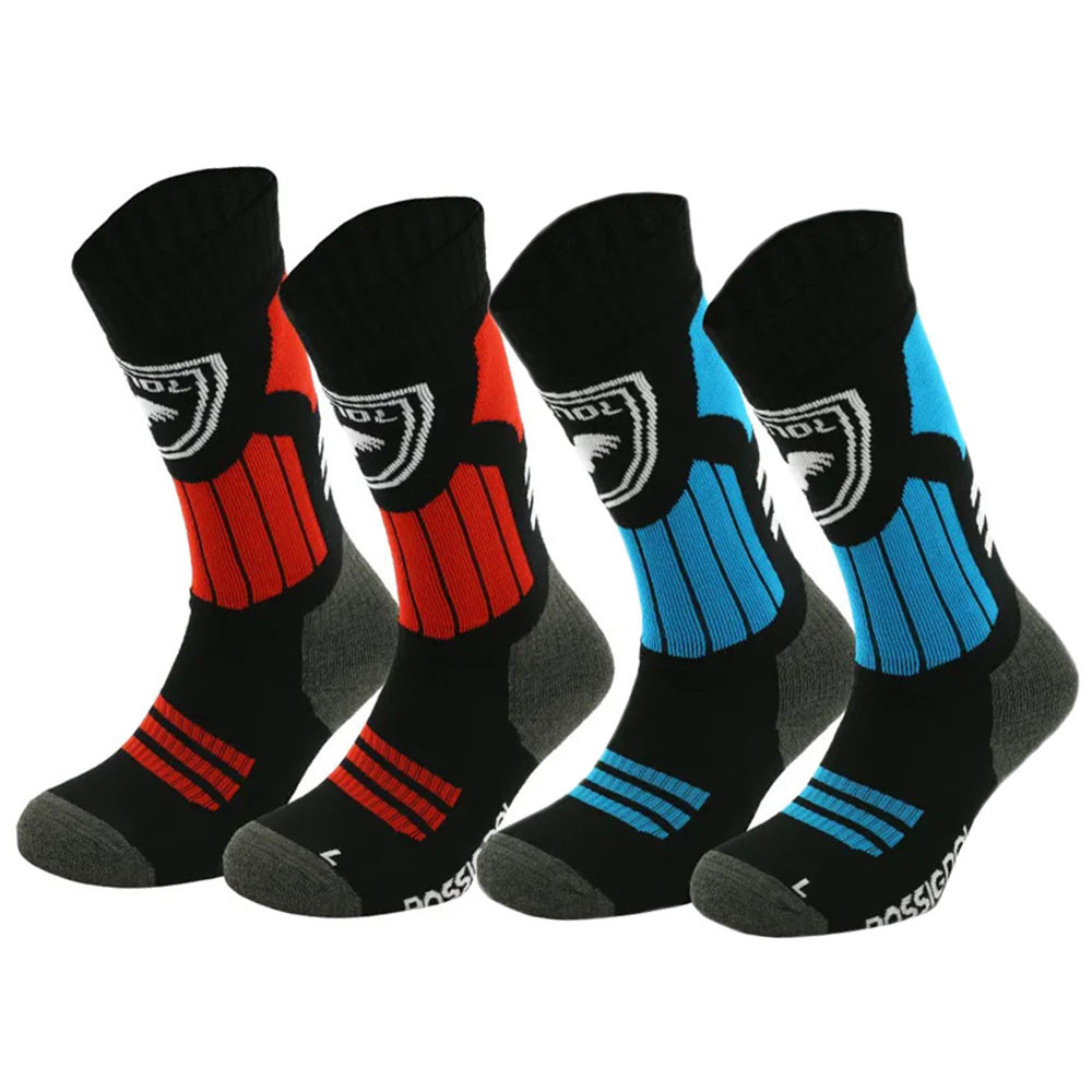 Isoltech Pack 2 Chaussettes Ski Enfant ROSSIGNOL NOIR pas cher - Chaussettes  de ski et snowboard garçon ROSSIGNOL discount