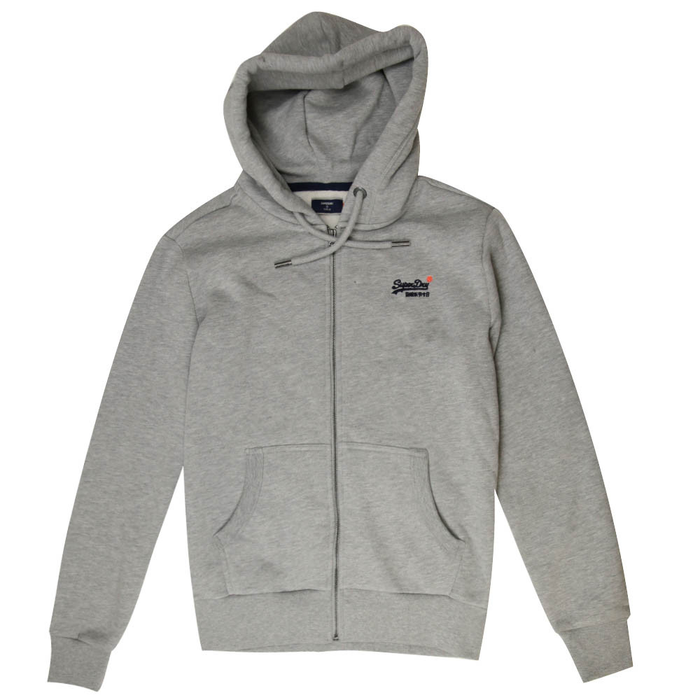 Loose Fit Ol Classic Sweat Zip Femme SUPERDRY GRIS pas cher