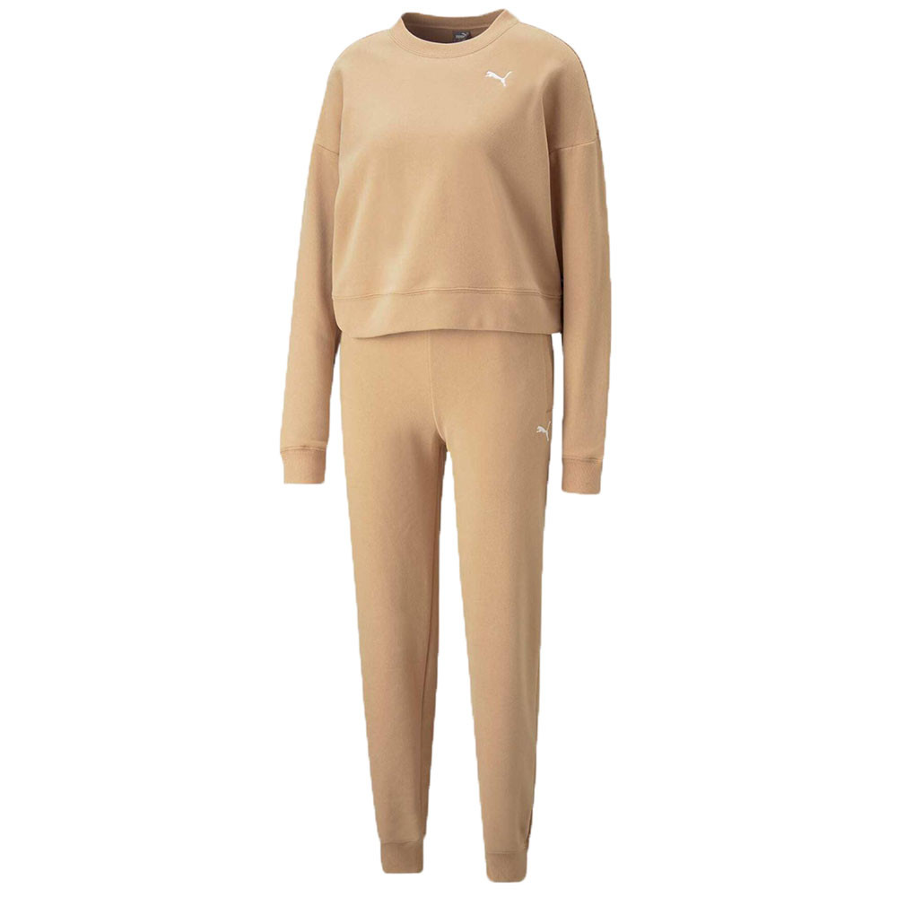 Loungewear Ensemble Jogging Femme PUMA BEIGE pas cher - Ensemble