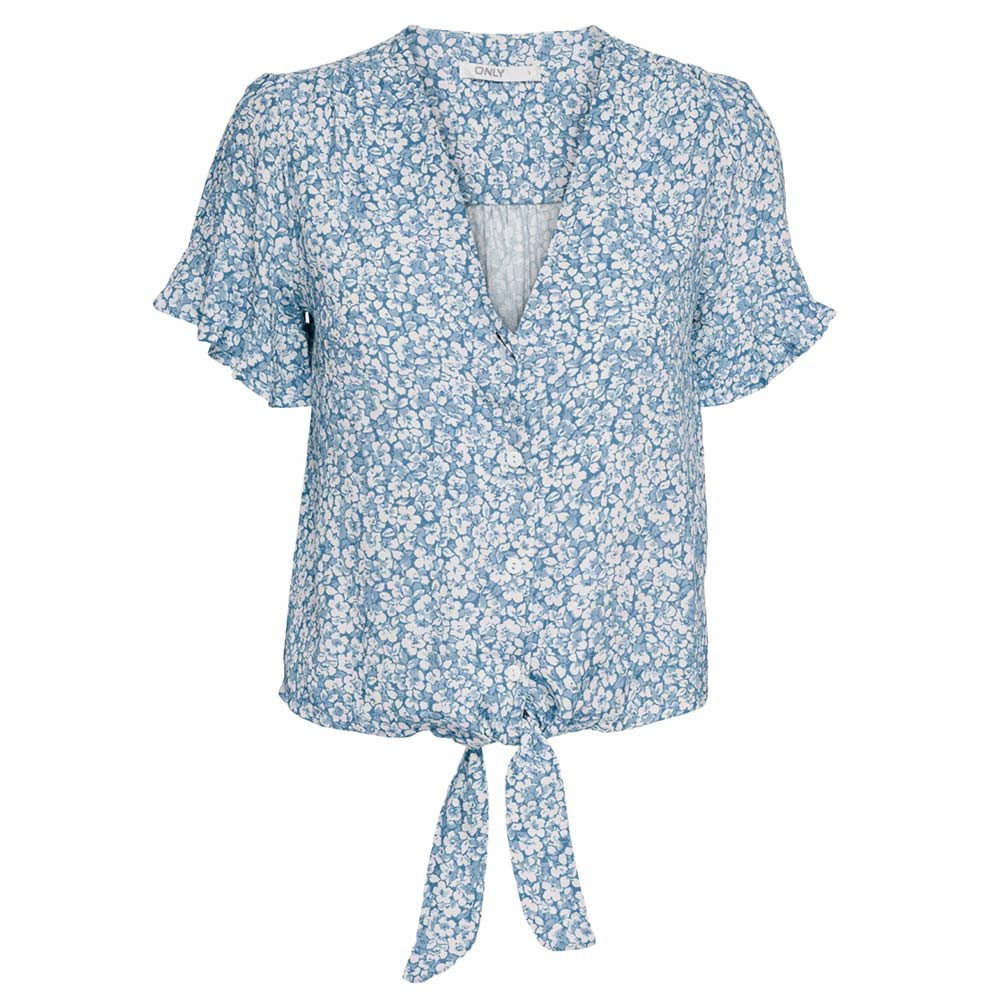 Malle Chemisier Femme ONLY BLEU pas cher Chemises a manches courtes femme ONLY discount