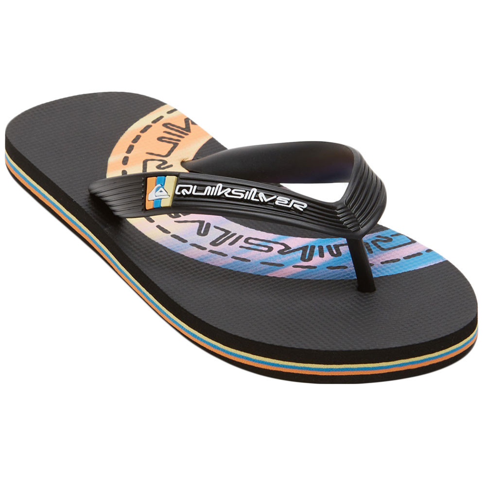 Molokai Art Ii Youth Tong Enfant QUIKSILVER NOIR pas cher Tongs garcon QUIKSILVER discount