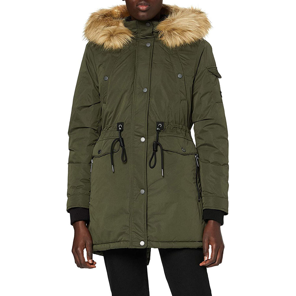 Nadare Microfibre Parka Femme SUPERDRY KAKI pas cher Parka femme SUPERDRY discount