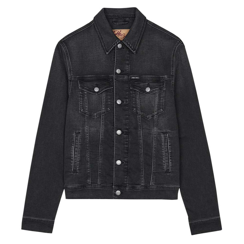 Randall Veste Jean Homme TEDDY SMITH NOIR pas cher Veste en jean homme TEDDY SMITH discount