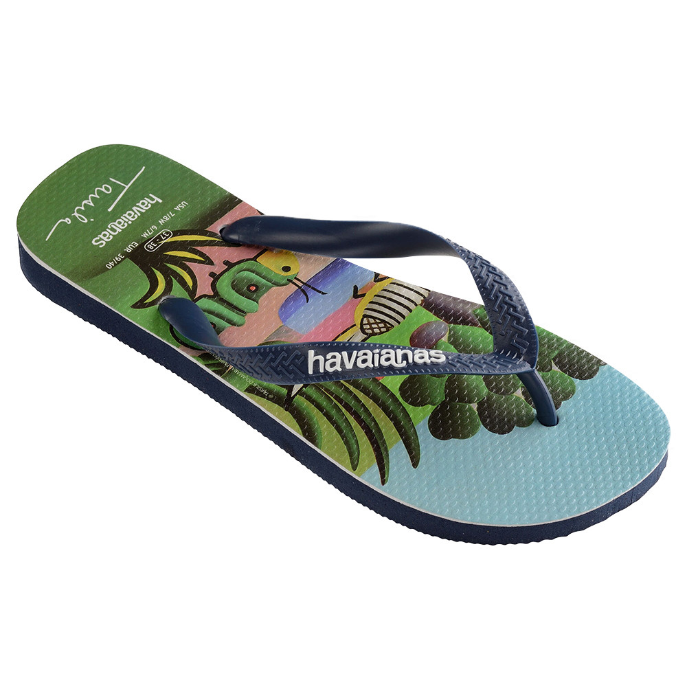 Retratos Tong Homme HAVAIANAS BLEU pas cher Tongs homme