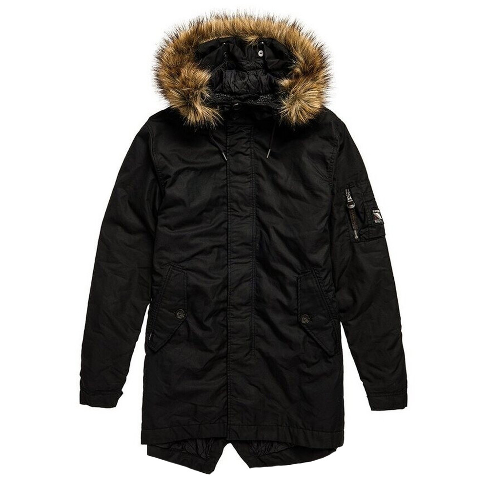 Service Fur Trim Parka Homme