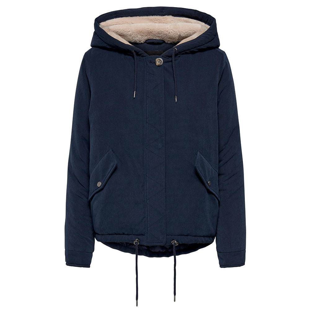 Telia Fur Blouson Femme ONLY BLEU pas cher Blousons et manteaux femme ONLY discount