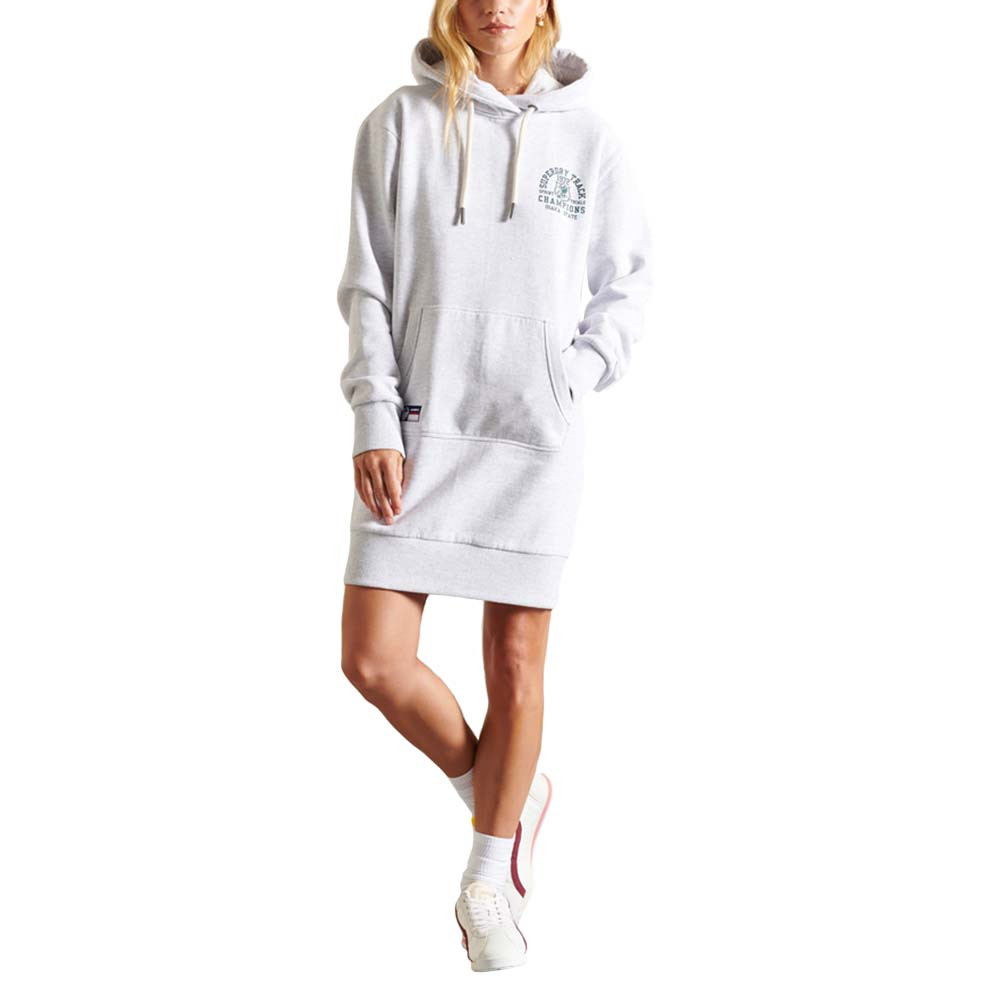T f Hood Robe Femme SUPERDRY GRIS pas cher Robes femme SUPERDRY discount