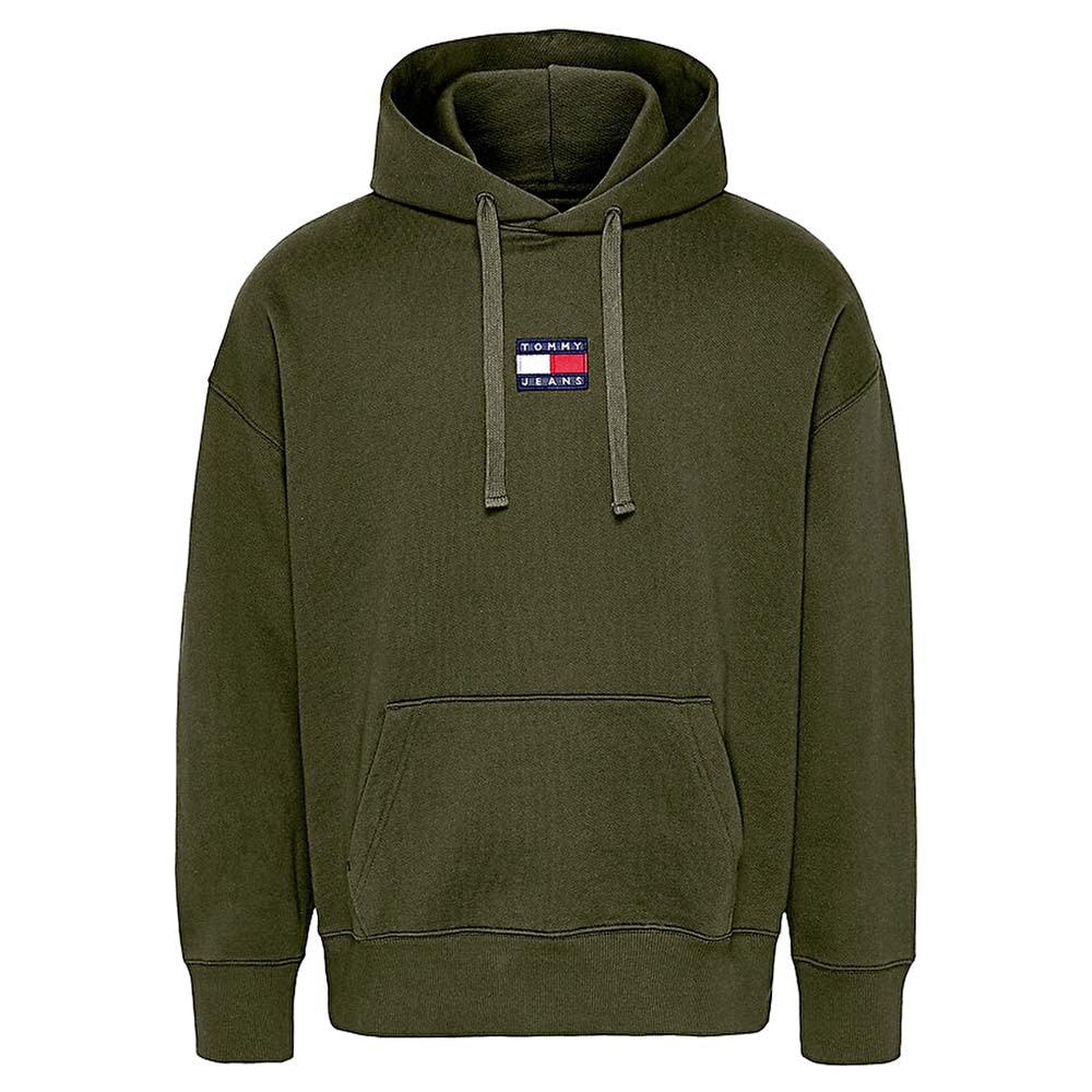 Tommy Badge Sweat Cap Homme TOMMY HILFIGER KAKI pas cher - Sweats à capuche homme  TOMMY HILFIGER discount