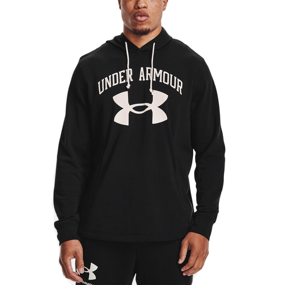 Ua Rival Terry Big L Sweat Cap Homme UNDER ARMOUR NOIR pas cher Sweat Multisport pour homme UNDER ARMOUR discount
