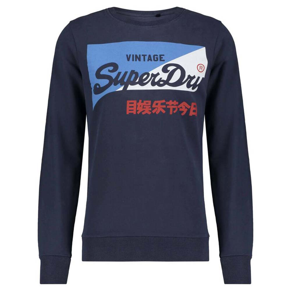 Vl Primary Crew Br Sweat Homme SUPERDRY BLEU pas cher Sweats shirts homme SUPERDRY discount