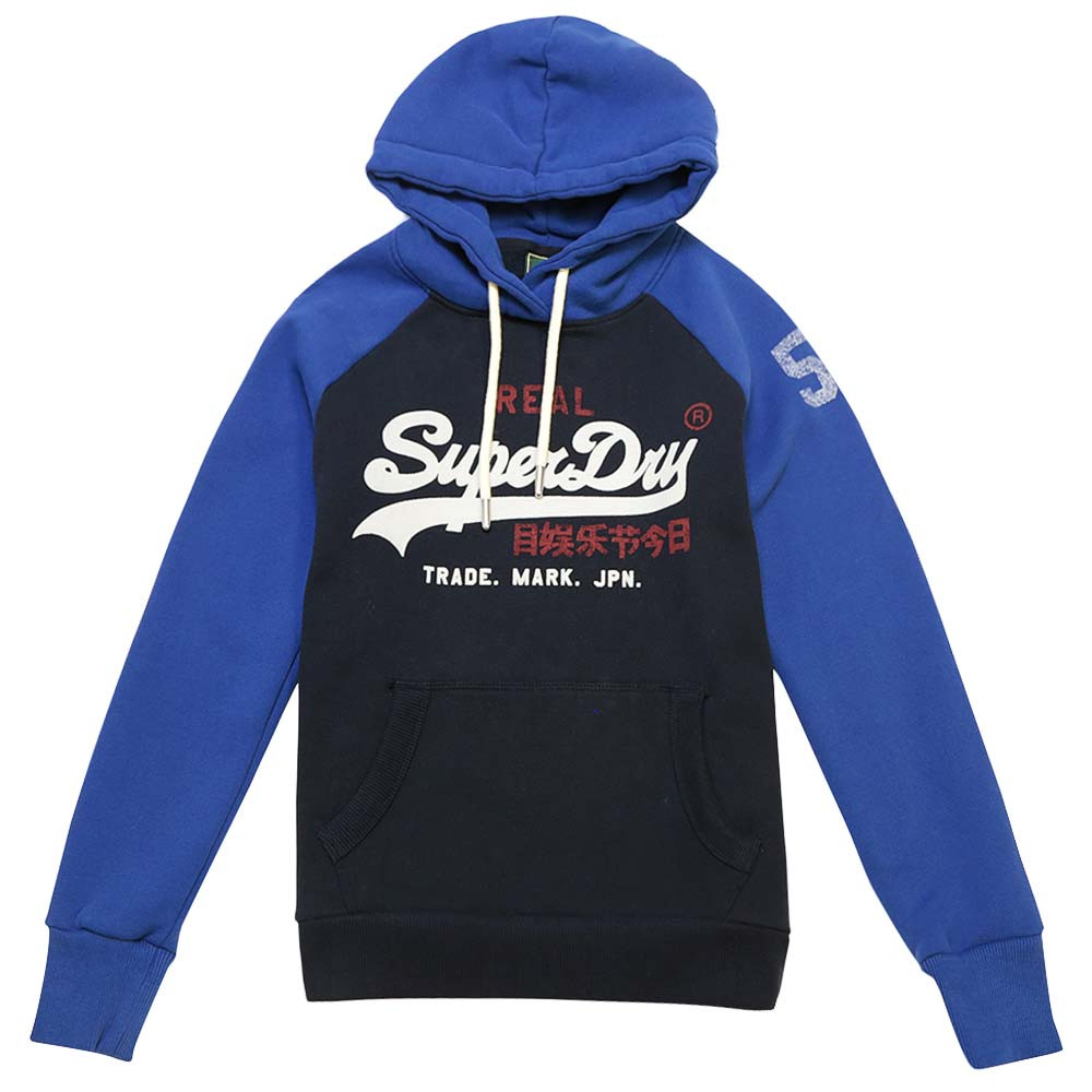 Vl Varsity Raglan Sweat Cap Femme SUPERDRY BLEU pas cher Sweat a capuche femme SUPERDRY discount