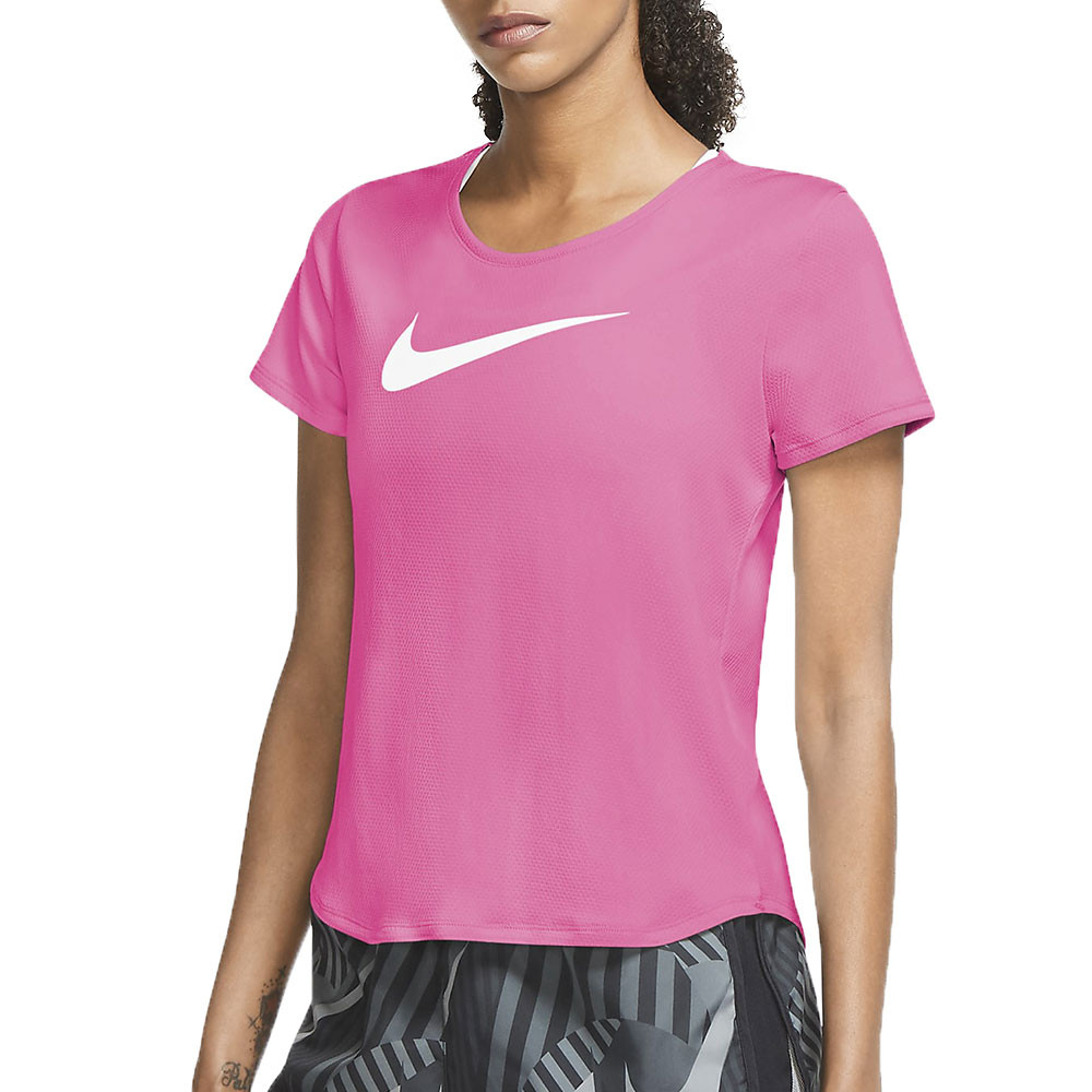 W Nk Swoosh T-Shirt Mc Femme NIKE ROSE pas cher - T-shirts running discount