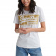 V Loog Block Emboss Glitter T-Shirt Mc Femme